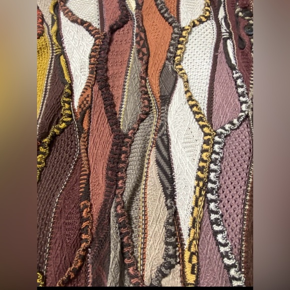 Vintage 80’s COOGI sweater %100 cotton - Button collar Sz. Large - Picture 6 of 9